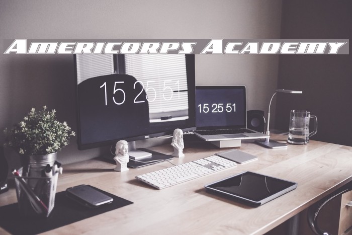Americorps Academy Font examples