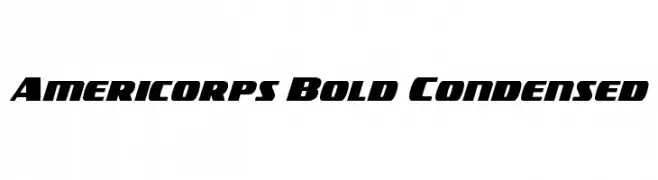 Americorps Bold Condensed  Free Fonts Download