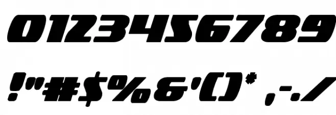 Americorps Bold Condensed Font OTHER CHARS