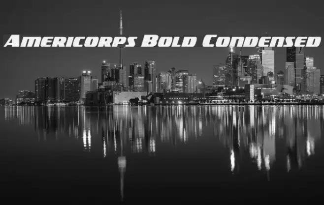 Americorps Bold Condensed Font examples