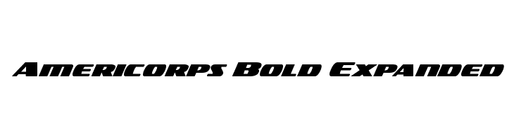 Americorps Bold Expanded  免费字体下载