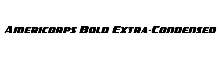Americorps Bold Extra-Condensed  免费字体下载