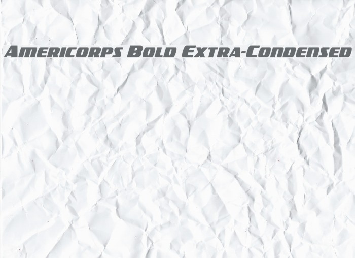 Americorps Bold Extra-Condensed Font examples