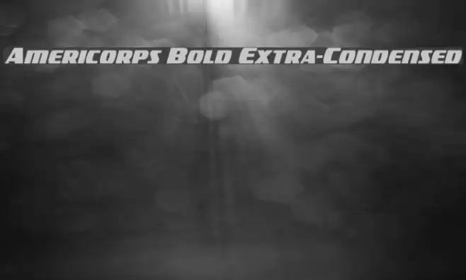 Americorps Bold Extra-Condensed Font examples