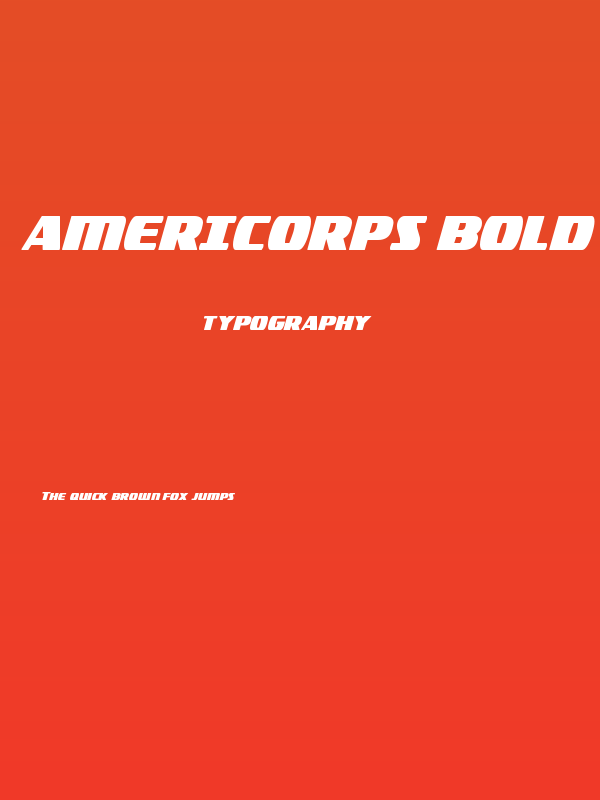 Americorps Bold Extra-Condensed Poster