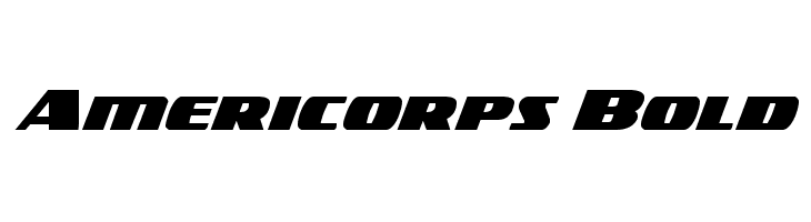 Americorps Bold  font caratteri gratis