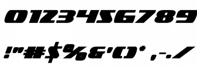 Americorps Bold Font OTHER CHARS