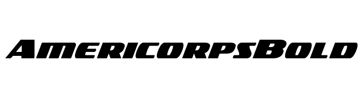Americorps Bold  フリーフォントのダウンロード