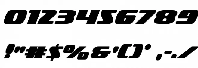 Americorps Bold Font OTHER CHARS