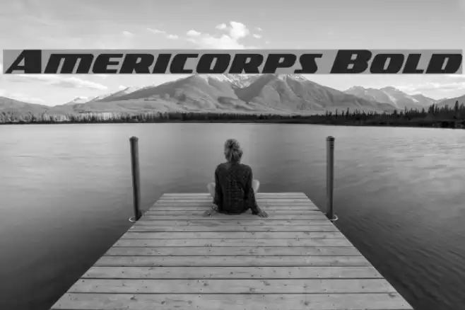 Americorps Bold Font examples