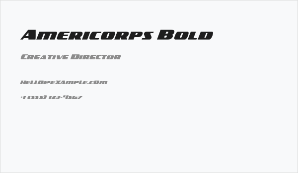 Americorps Bold Business Card