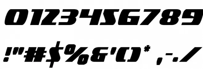 Americorps Condensed Font OTHER CHARS