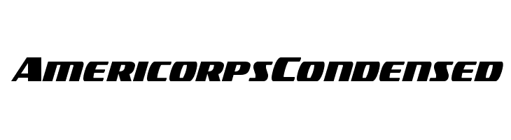 Americorps Condensed  Free Fonts Download