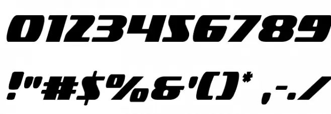 Americorps Condensed Font OTHER CHARS