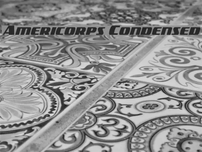 Americorps Condensed Font examples