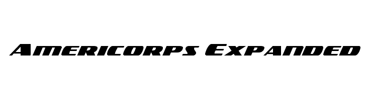 Americorps Expanded Font