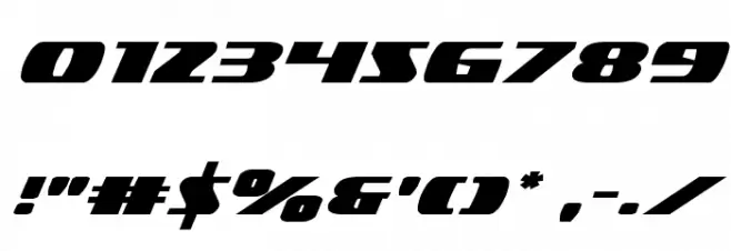 Americorps Expanded Font OTHER CHARS