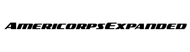 Americorps Expanded  font caratteri gratis