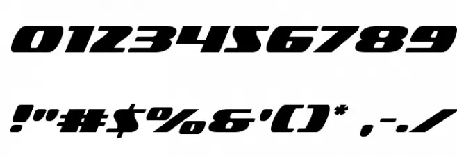 Americorps Expanded Font OTHER CHARS