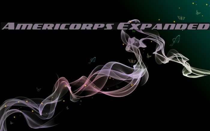Americorps Expanded Font examples