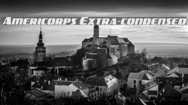 Americorps Extra-condensed Font examples