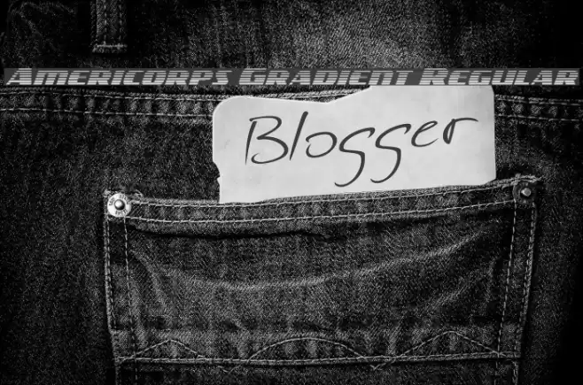 Americorps Gradient Regular Font examples