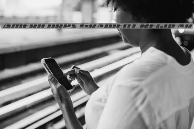 Americorps Gradient Regular Font examples