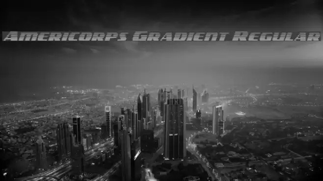 Americorps Gradient Regular Font examples