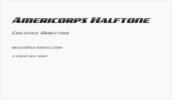 Americorps Halftone Business Card