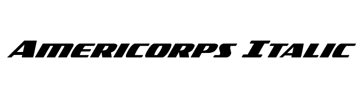 Americorps Italic  font caratteri gratis