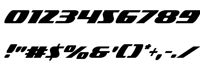Americorps Italic Font OTHER CHARS