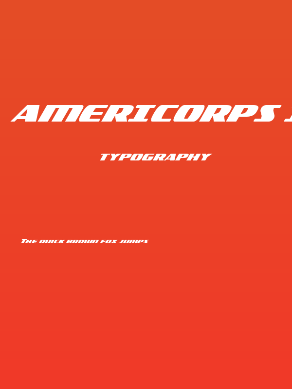 Americorps Italic Poster