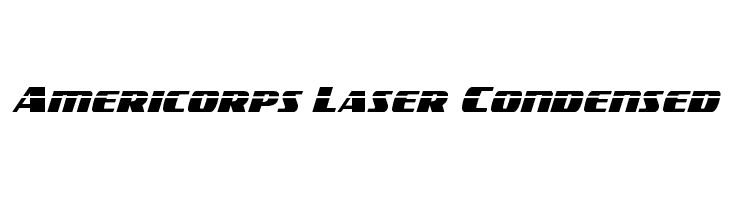 Americorps Laser Condensed  font caratteri gratis