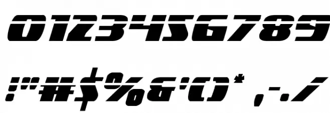 Americorps Laser Condensed Font OTHER CHARS