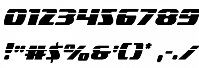 Americorps Laser Condensed Font OTHER CHARS