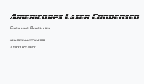 Americorps Laser Condensed Business Card
