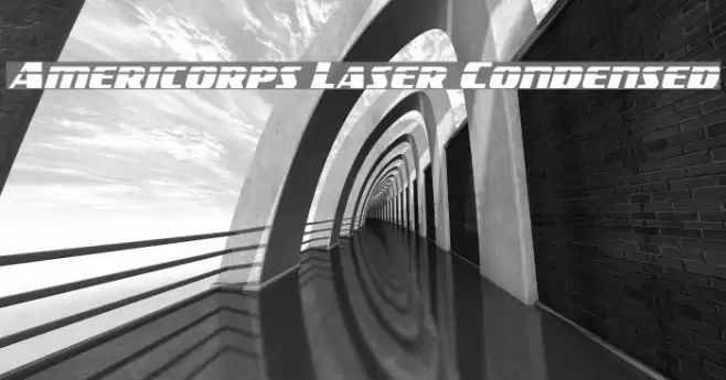 Americorps Laser Condensed Font examples
