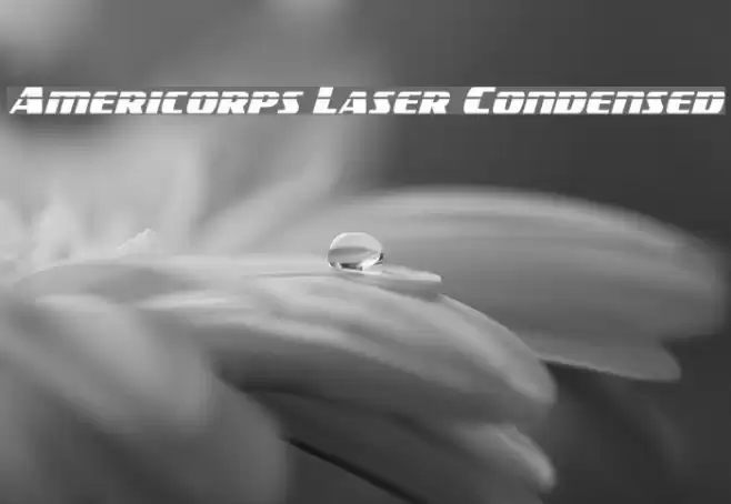 Americorps Laser Condensed Font examples