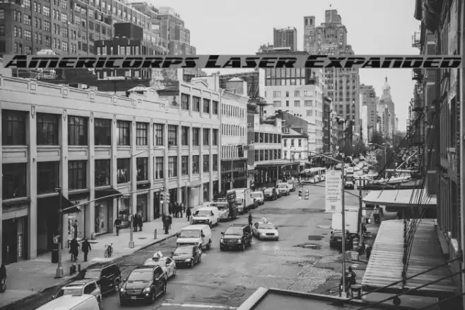 Americorps Laser Expanded Font examples