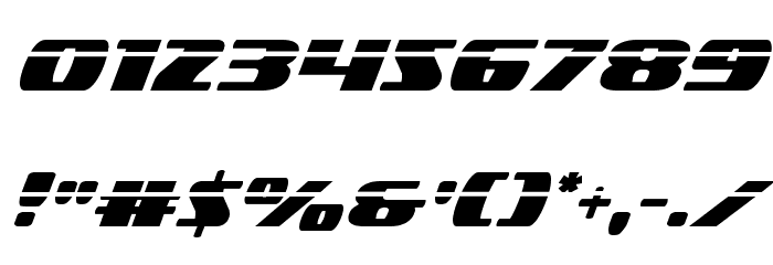 Americorps Laser Font OTHER CHARS
