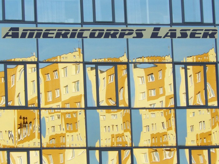 Americorps Laser Font examples