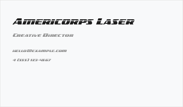 Americorps Laser Business Card