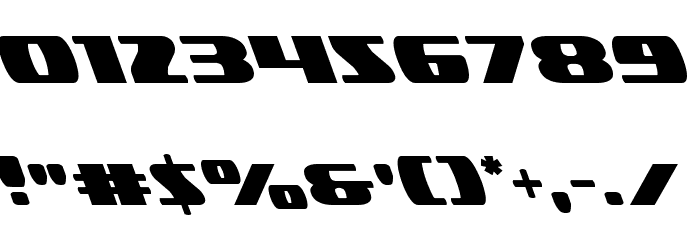 Americorps Leftalic Font OTHER CHARS