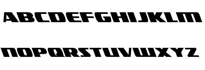 Americorps Leftalic Font LOWERCASE