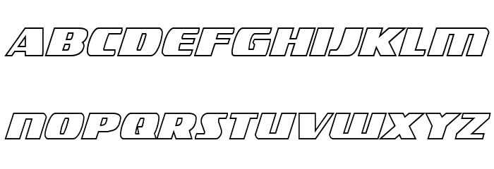 Americorps Outline Condensed Font LOWERCASE