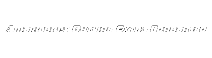 Americorps Outline Extra-Condensed  フリーフォントのダウンロード