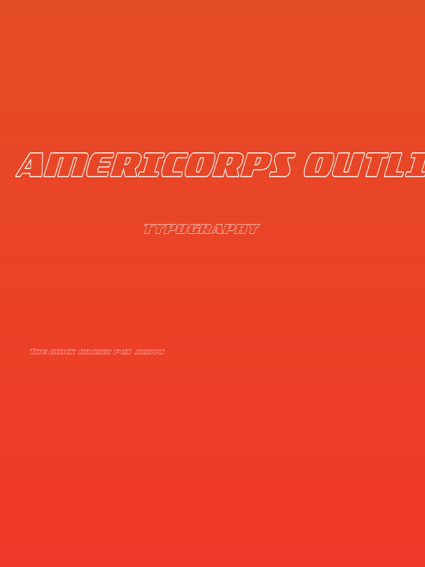 Americorps Outline Extra-Condensed Poster