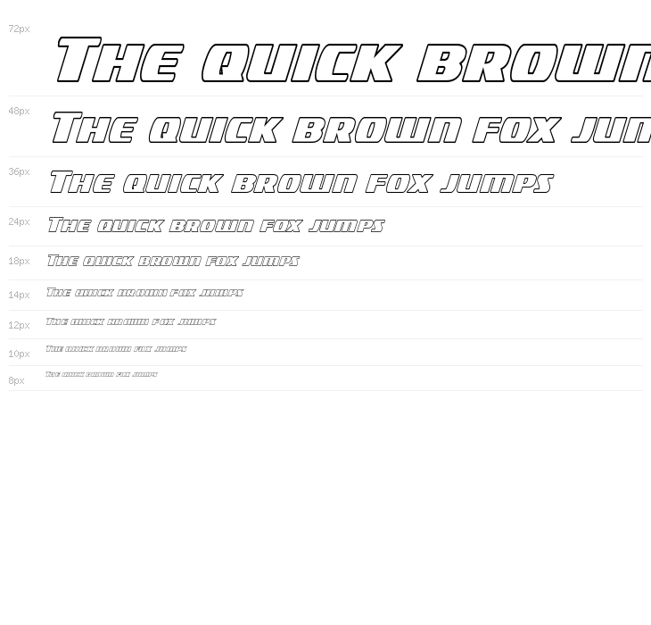 Americorps Outline Extra-Condensed Waterfall