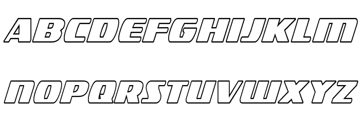 Americorps Outline Extra-Condensed Font LOWERCASE