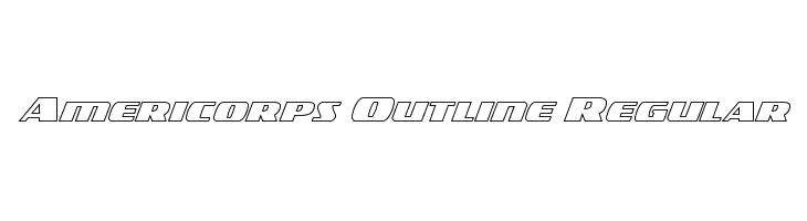 Americorps Outline Regular  font caratteri gratis